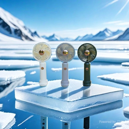 Mini three-color portable handheld fan for students to wear around their necks and use outdoors Mini three-color portable handheld fan for students to wear around their necks and use outdoors